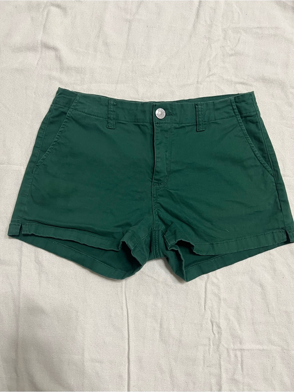 Sts Blue Gigi Mid Rise Trouser Short Sz 29 Dark Green Cotton